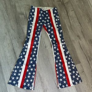 Free People Star Spangled American Flag Flares